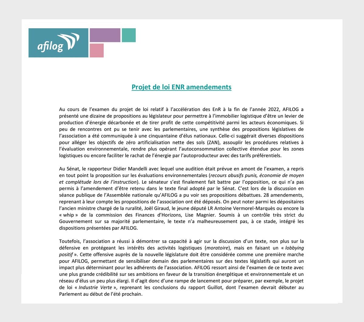 Lettre Decret Tertiaire