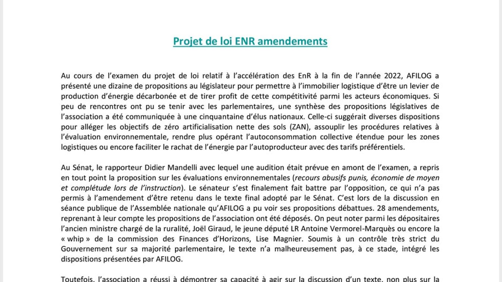 Lettre Decret Tertiaire
